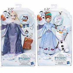Кукла из серии Рождество с Олафом Disney Princess. Холодное Сердце: Анна, Эльза (Hasbro, C3382EU4) - миниатюра