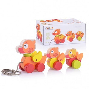 Каталка деревянная – Уточки (Cubika, 13722)