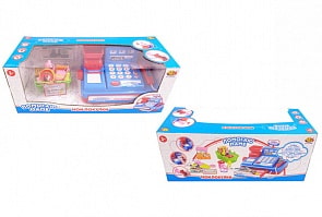 Касса в наборе с аксессуарами Помогаю Маме, звуковые и световые эффекты (Abtoys, PT-01044)