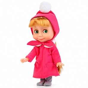 Интерактивная кукла – Маша и Медведь. Маша в зимней одежде, 25 см (Карапуз, 83033C (18)sim)