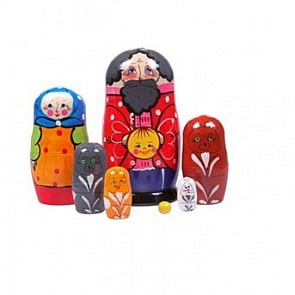 Матрешка - Сказка Колобок 7 в 1 (Матрешка, МС072008)