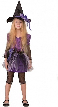 Карнавальный костюм для девочек – Ведьмочка 1, размер 122-64 