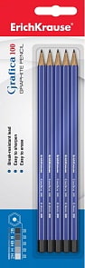 Чернографитные карандаши Grafica 100, 5 шт. (Erich Krause, 32850)