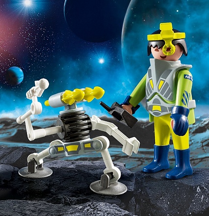 Конструктор Playmobil Пасхальное яйцо: Космический агент с роботом 
