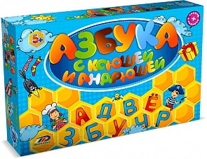 Игра настольная - Азбука с Ксюшей и Андрюшей (ИнтерХит, 37402) 