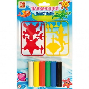 Пластилин плавающий с пластиковыми деталями, 6 цветов (Луч, 23С1435-08)