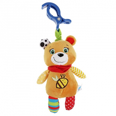 Текстильная игрушка-подвеска с вибрацией - Медвежонок 