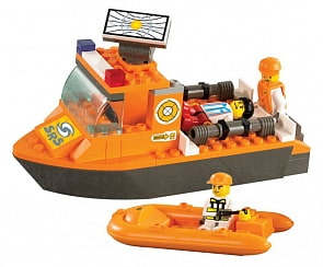 Конструктор - Спасатели: катер и лодка с фигурками, 78 деталей (Sluban, M38-B0101)