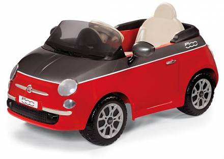 Красная машинка с электроприводом - FIAT 500 
