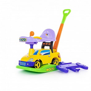 Детский автомобиль-каталка Пикап многофункциональный - №4, жёлтый (Полесье, 72115)