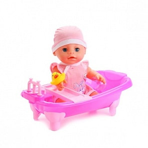 Пупс с аксессуарами, пьет, писает и закрывает глазки (Карапуз, Y30DP-BB-BATH-RUsim)