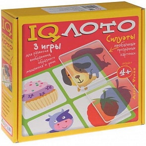 Комплект из трех игр - Пластиковое лото. Силуэты 4+ (Айрис-пресс, 25300АП)