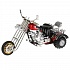Мотоцикл металлический Трайк 18 см, свет, звук, выдвижная подножка, вращается руль   - миниатюра №1