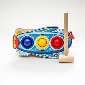 Стучалка цветная - Самолет, 3 отверстия (Сибирский сувенир, 115203)