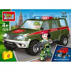 Конструктор УАЗ Patriot Военная полиция 45 деталей (Город мастеров, SB-7278)
