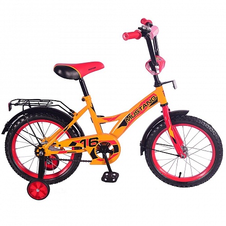 Детский велосипед – Mustang, 16", GW-тип, желто-красный 