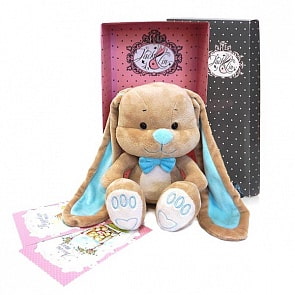 Мягкая игрушка - Зайчик Жак с бабочкой, 25 см (MaxiToys, JL-014-25) 