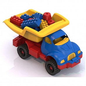 Игровой набор - Грузовик Космический с набором конструктора, 42 детали (Нордпласт, Н-526)