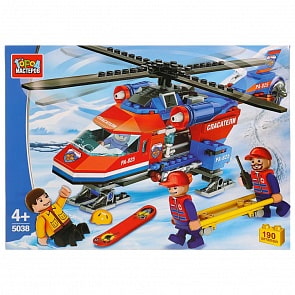 Конструктор Вертолёт горных спасателей, 190 деталей (Город мастеров, 5038-LL)