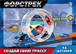Форстрек автодром, 1 машинка, барабан (1Toy, Т16061) - миниатюра