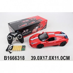 Машина радиоуправляемая на аккумуляторе, usb зарядное устройство, открываются двери, несколько цветов (B1666318)