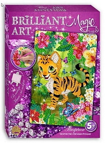 Мозаика со стразами Magic Crystal Тигрёнок (Лапландия, 64610б)
