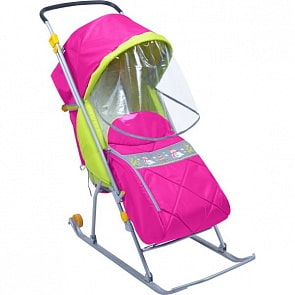 Детские санки-коляска – Тимка Люкс, малиновый (Ника, ТЛ  МАЛИНОВЫЙsim)