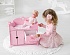 Кроватка-шкаф для кукол с постельным бельем, розовый  - миниатюра №3