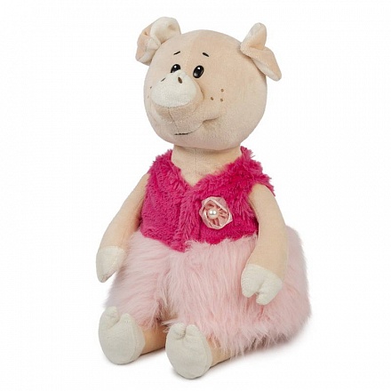 Мягкая игрушка - Свинка Даша в модной жилетке, 21 см. 