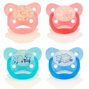 Пустышки Dr. Browns ночные, 0-6 мес., 2 штуки, разноцветные (DrBrowns, PV12006)