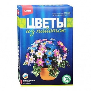 Цветы из пайеток - Разноцветные герберы (Lori, Цв-002)