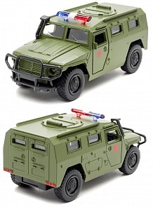 Машина металлическая инерционная - Газ Тигр – Военная (Технопарк, X600-H09054-Rsim)