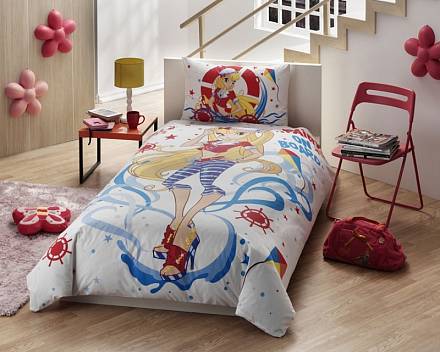 Комплект детского постельного белья, Disney, 1,5 спальное - WINX STELLA OCEAN 