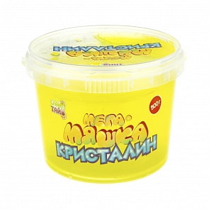 Мега-Мяшка Кристалин, надувная, 500 г, желтая (1toy, Т17133)