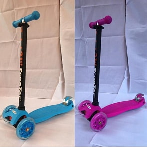 Детский трехколесный самокат, полиуретановые колеса 12 и 8 см, нагрузка до 60 кг (Next, KS407-C2sim) 