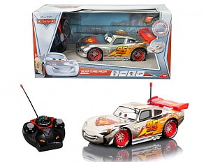 Машинка Молния МакКуин серебряного цвета, на радиоуправлении (DICKIE,3089580)