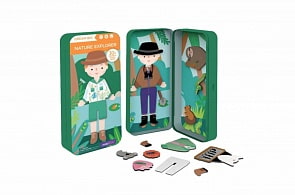 Пазл магнитный - Исследователь природы, в металлическом пенале (Mieredu, ME081)