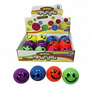 Мячик-смайлик, 6 см, со светом (1Toy, Т59849)