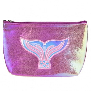 Косметичка Lukky розовая, эффект под кожу, с аппликацией - Русалочка (1toy, Т17846)