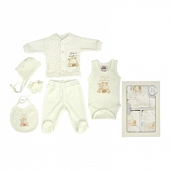 Набор одежды Fimbaby 100864 для детей от 0 до 6 мес, 6 предметов, 62 размер, бежевый (Fimbaby, 100864_2) - миниатюра
