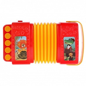 Гармошка, 15 песен из м/ф, световые эффекты, удобная ручка (Умка, HT681-R)