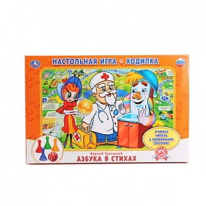 Настольная игра-ходилка Азбука в стихах Чуковского (Умка, 4690590113837sim)