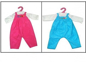 Одежда для кукол – комбинезон, красный/синий (Junfa Toys, GC18-8)