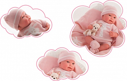 Кукла Реборн младенец Татьяна, в розовом 40 см 