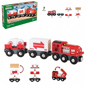 Грузовой поезд, 7 элементов (Brio, 33888)
