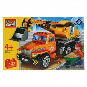 Конструктор Город Мастеров – Урал: экскаватор с фигуркой, 133 деталей (Город Мастеров, KK-7524-R)