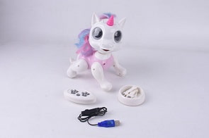 Игрушка интерактивная из серии Robo Pets – Единорог, инфракрасный пульт, свет, звук, движение (1Toy, Т17157)