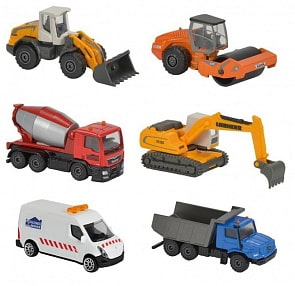Набор машин – Construction, 3 штуки, 2 вида (Majorette, 2057341) (ассортимент)