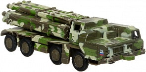 Машинка РСЗО Смерч инерционная, металлический корпус, с открывающимися дверями, 15 см. (Технопарк, SB-16-08-Msim)