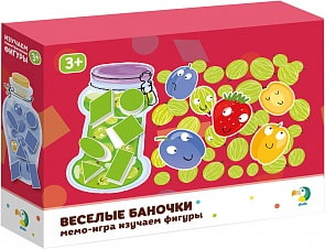 Мемо-игра - Изучаем фигуры - Веселые баночки (Dodo, R300139)
